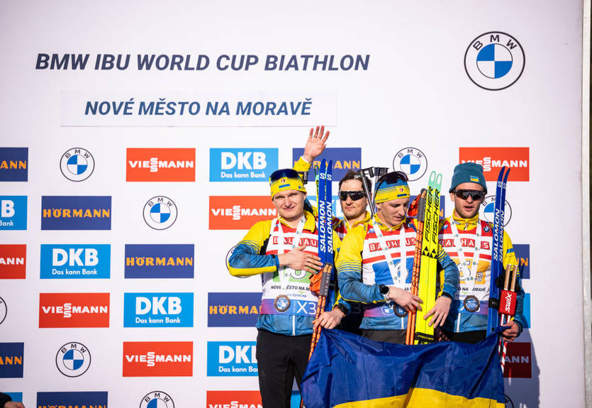 Мужская сборная Украины по биатлону разделила звание лучших биатлонистов недели с Тандреволд