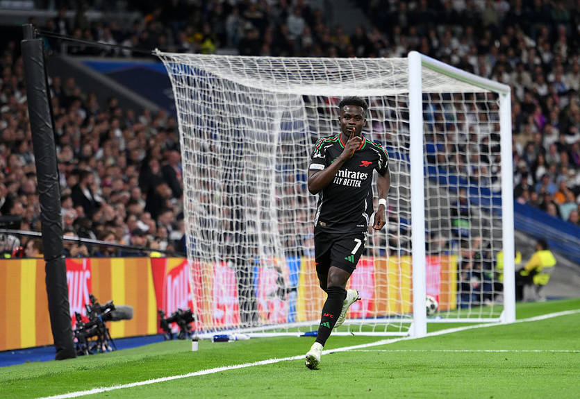 Трехминутка от Саки и Винисиуса: видео голов Реал - Арсенал в четвертьфинале Лиги чемпионов