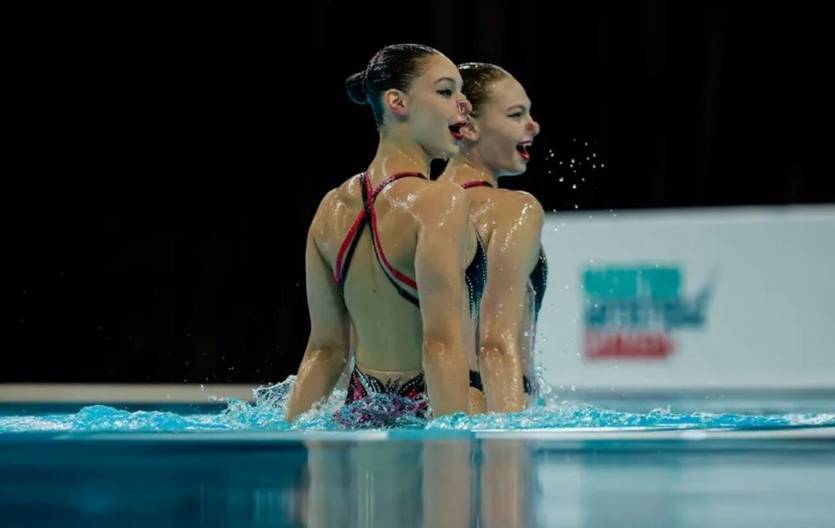 Дарья Мошинская и Анастасия Шмонина / Ukrainian synchronized swimming