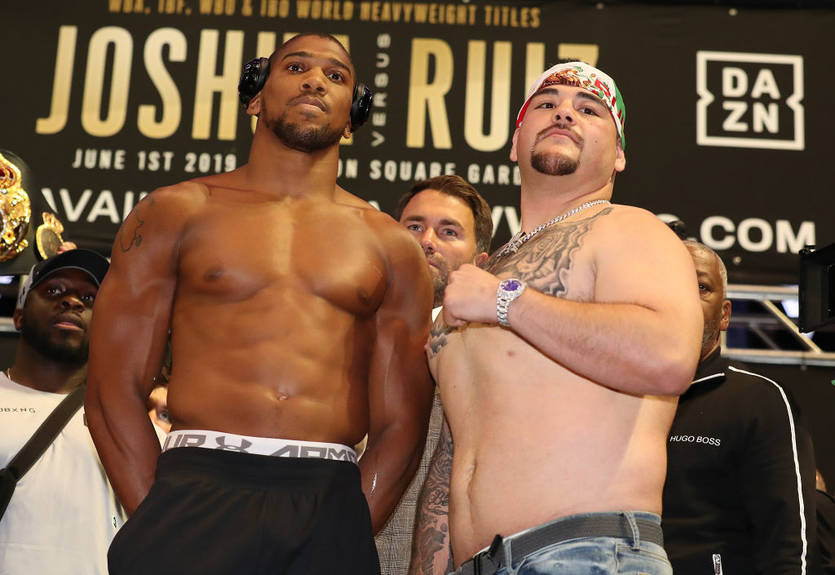 Руис почти на 10 килограммов перевесил Джошуа