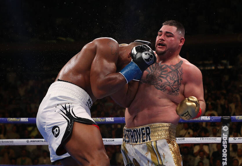 Статистика ударов боя Руис - Джошуа