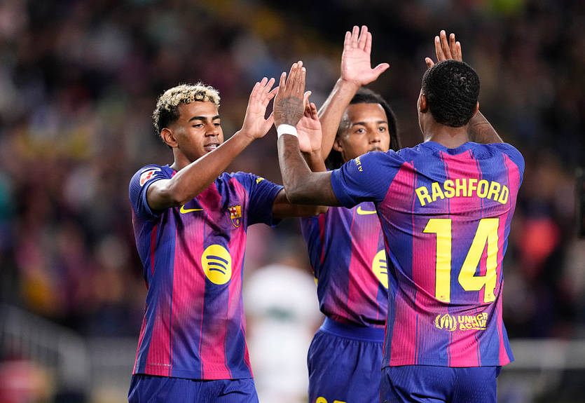 Барселона с голами Ямаля и Рэшфорда победила Эльче