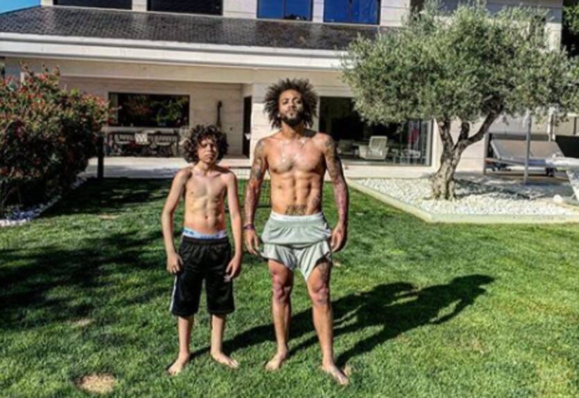 Сын Марсело поразил всех присутствующих феноменальным контролем мяча