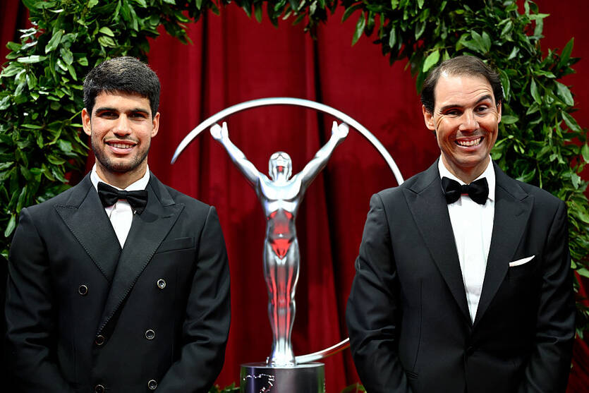 Карлос Алькарас і Рафаель Надаль / Getty Images