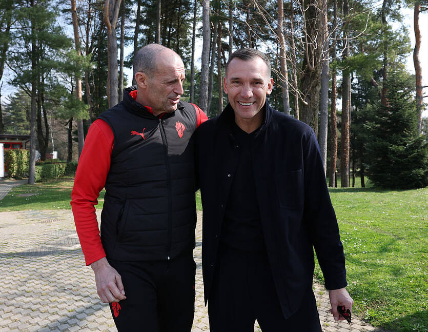 Массіміліано Аллегрі та Андрій Шевченко / Getty Images