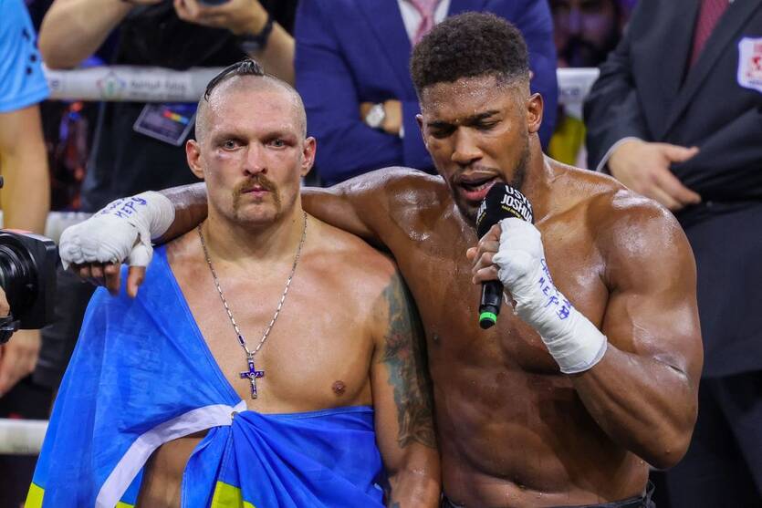 Олександр Усик та Ентоні Джошуа / Getty Images