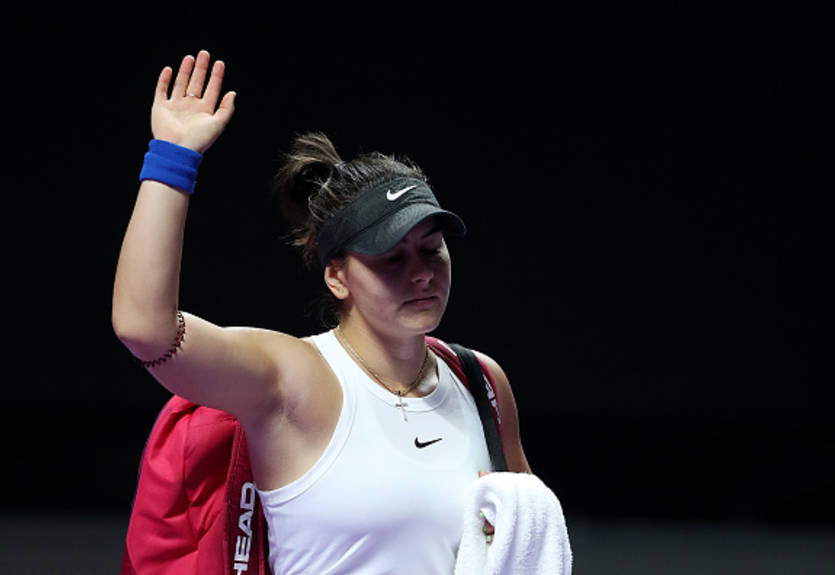 Андрееску снялась с Итогового турнира из-за травмы колена