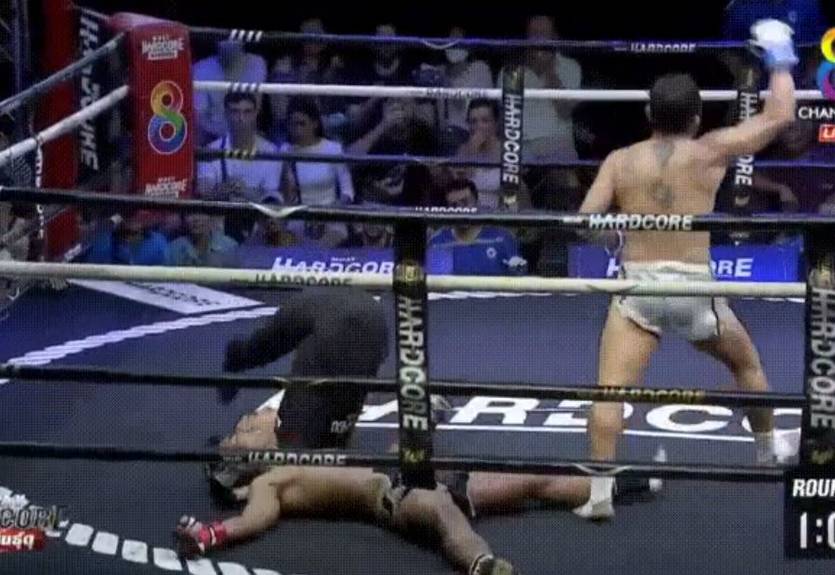 Рефери поединка по муай-тай рухнул вместе с проигравшим боксером Неймаром
