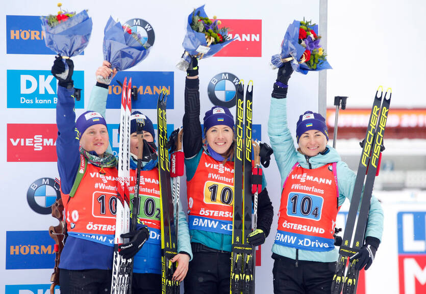 Женская сборная Украины выиграла бронзу чемпионата мира по биатлону