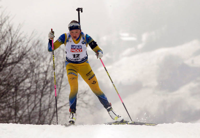 Шведская биатлонистка попросила руки своего возлюбленного Шведская биатлонистка попросила руки своего возлюбленного