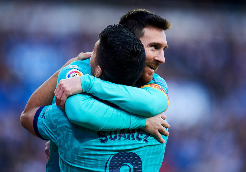 Лионель Месси и Луис Суарес / Getty Images