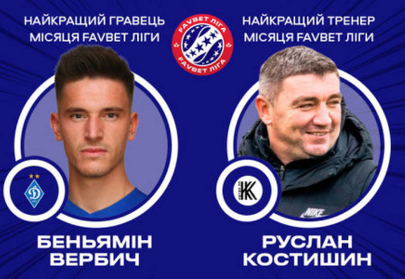 Определены лучший игрок и тренер последнего месяца сезона УПЛ