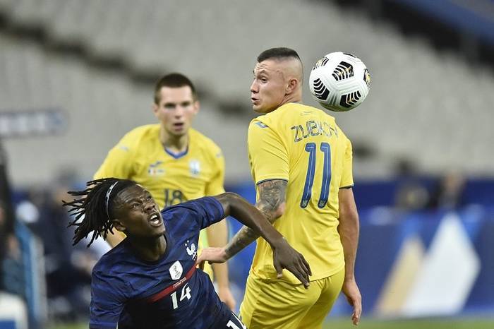 Сборная Украины в матче против Франции