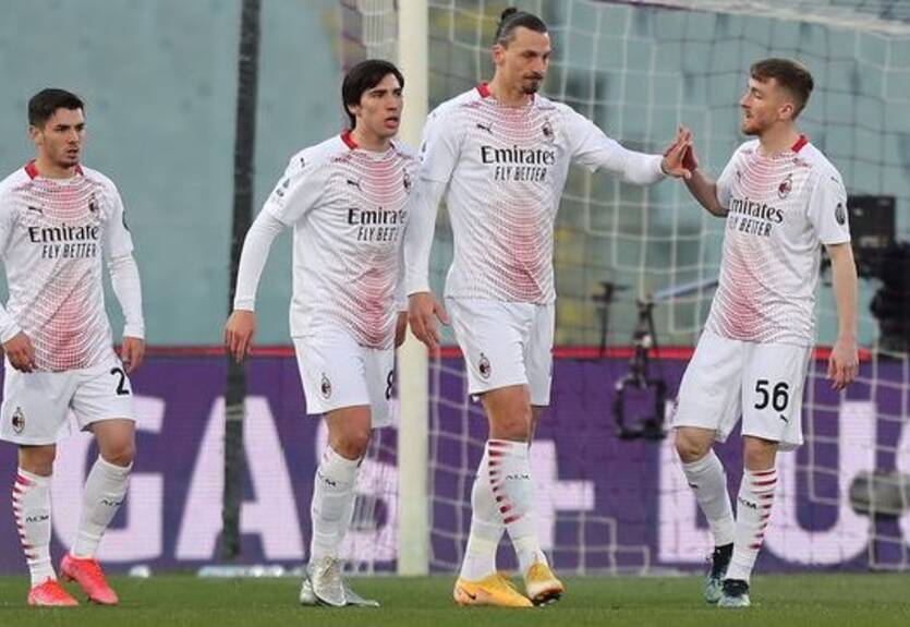 Милан ушел от поражения и вырвал победу в матче с Фиорентиной