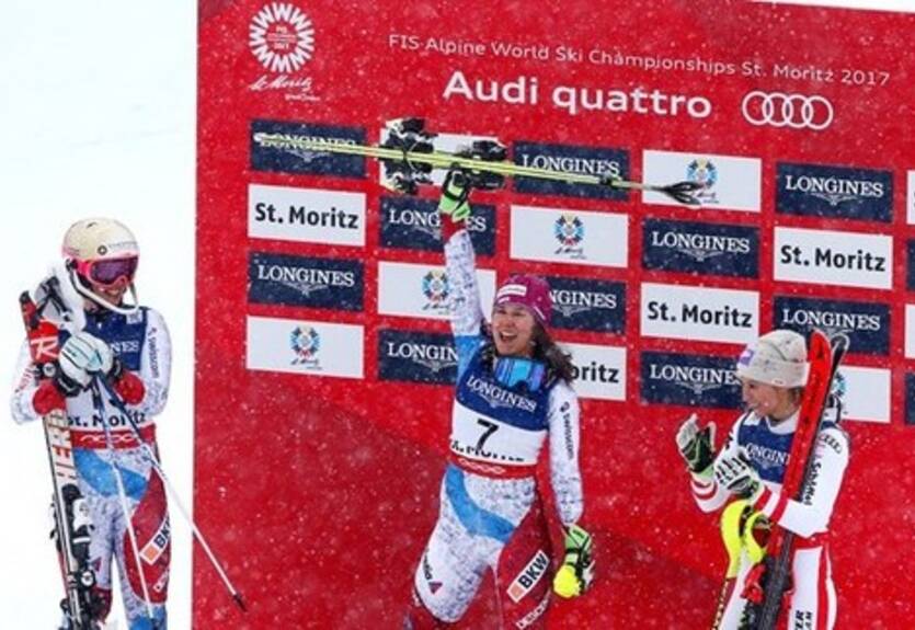 Горнолыжный спорт: Холденер - чемпионка мира в комбинации