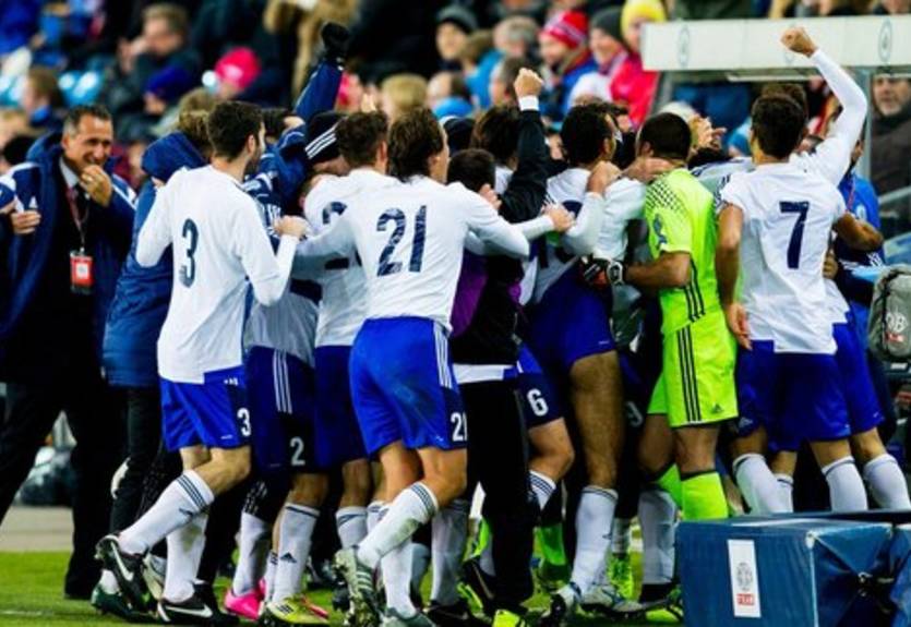 Безумие в норвежской студии после гола Сан-Марино