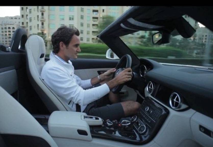 Ретро-Федерер в рекламе Mercedes