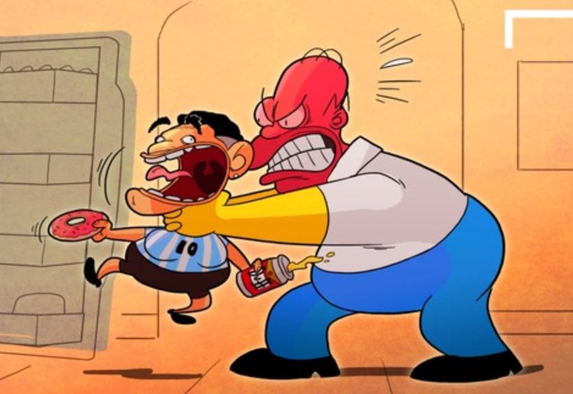 У Марадоны новый враг - Гомер Симпсон