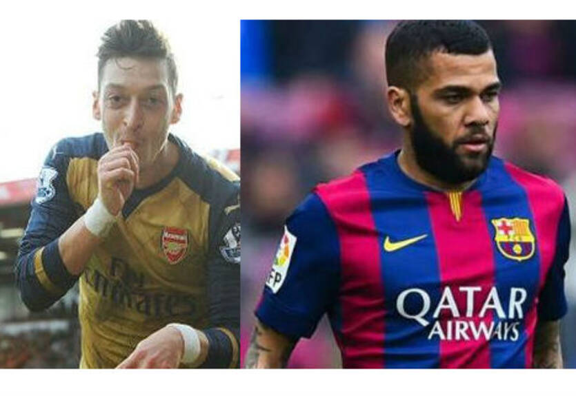 Месут Озиль послал воздушный поцелуй Дани Алвесу. ВИДЕО