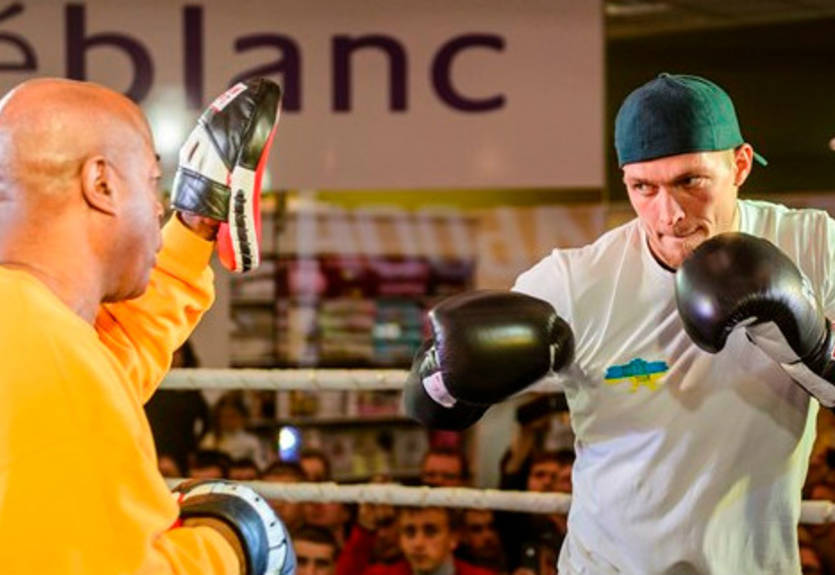 Открытая тренировка Усика и Князева. ВИДЕО