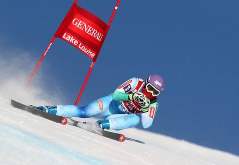 Горные лыжи. Мазе — лучшая в скоростном спуске в Лэйк-Луисе; Вонн — восьмая