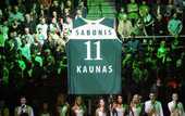 Жальгирис повесил под своды арены майку Сабониса. ФОТО