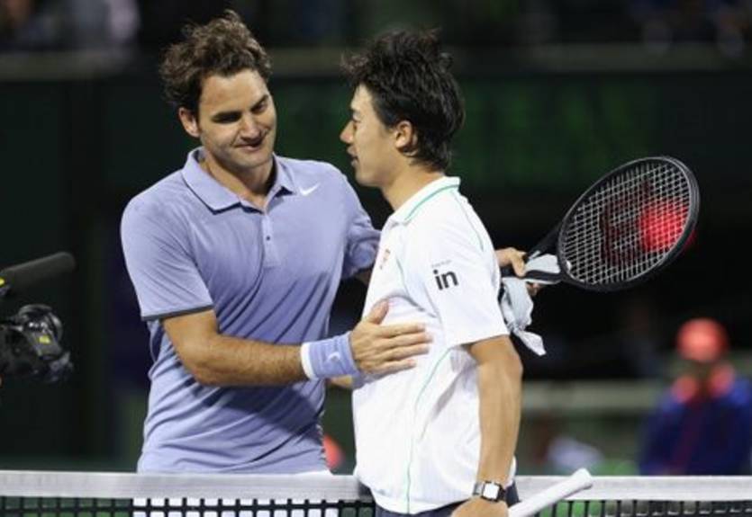 Майами. Нисикори отправляет домой Федерера