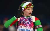 Биатлон. Домрачева делает хет-трик
