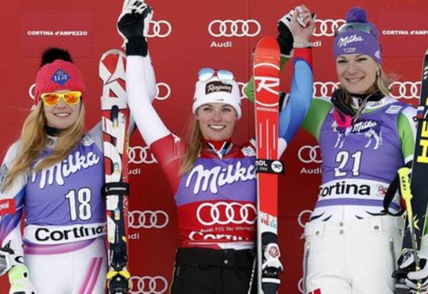 Горные лыжи. Гут празднует в Кортине