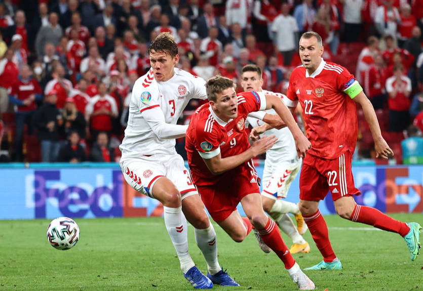 Россия - Дания 1:4 Видео голов и обзор матча Евро-2020