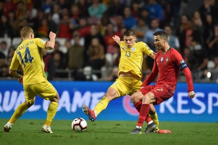 Украина в матче против Португалии