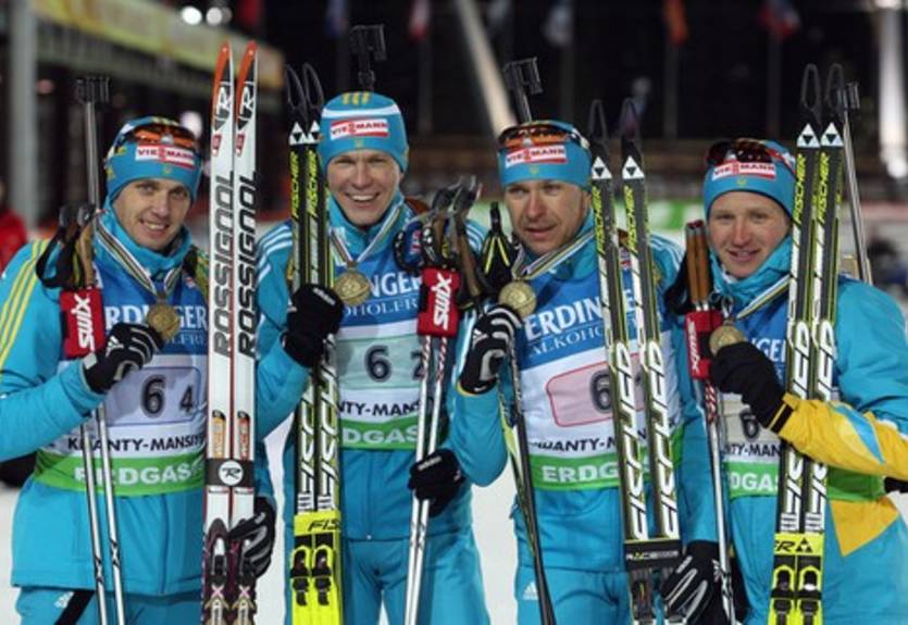 Биатлон. Мужская эстафета. Как это было