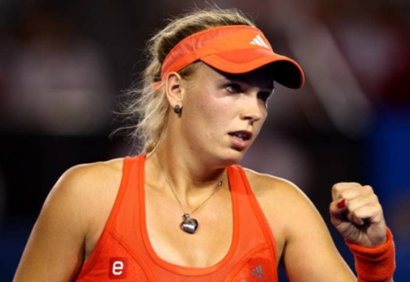 Возняцки задала вопрос своему бойфренду на пресс-конференции