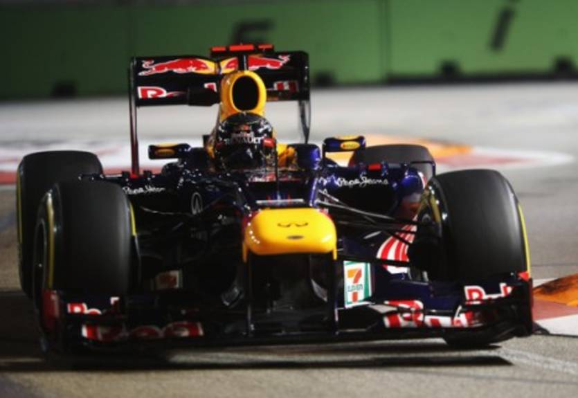 Формула-1. Гран-при Сингапура. Феттель выигрывает третью практику (22.09.12)