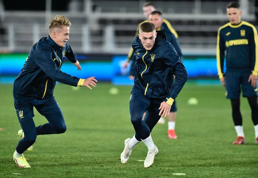 Сборная Украины провела предматчевую тренировку