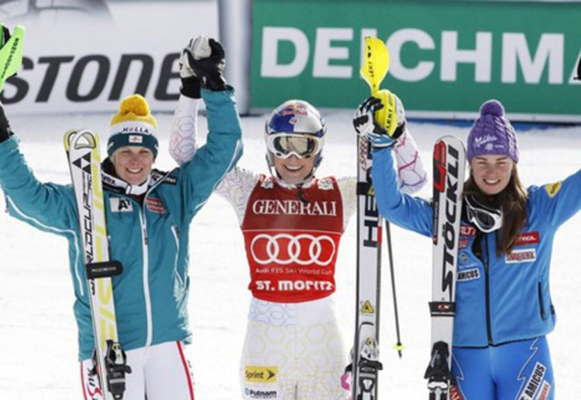 Горные лыжи. Вонн выиграла в Санкт-Морице