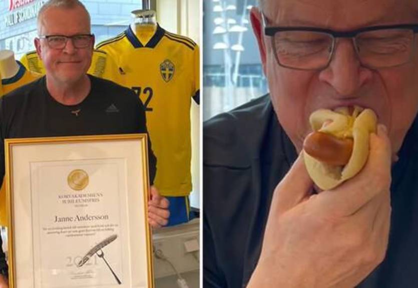 Колбасная академия наградила дипломом тренера сборной Швеции за любовь к хот-догам