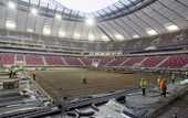Газон варшавского стадиона уложат после открытия