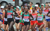 Марафон. Первый комплект медалей достался кенийкам