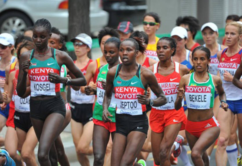 Марафон. Первый комплект медалей достался кенийкам