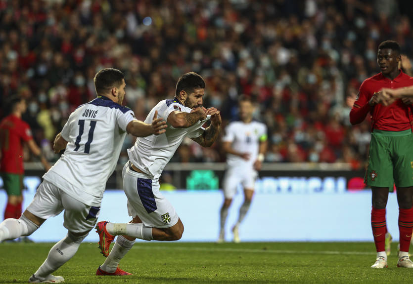 Автор победного гола в матче с Португалией ярко отпраздновал выход Сербии на ЧМ-2022