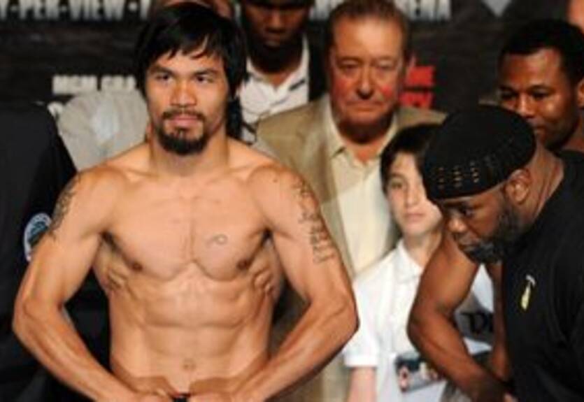 Паккьяо и Мосли взвесились