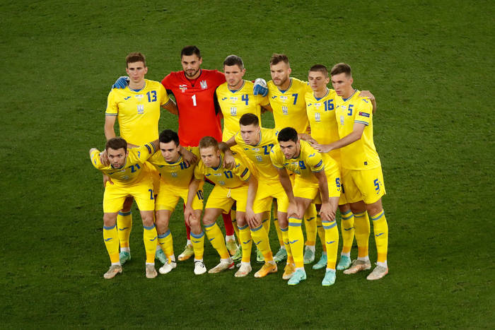 Сборная Украины в матче 1/4 финала Евро-2020