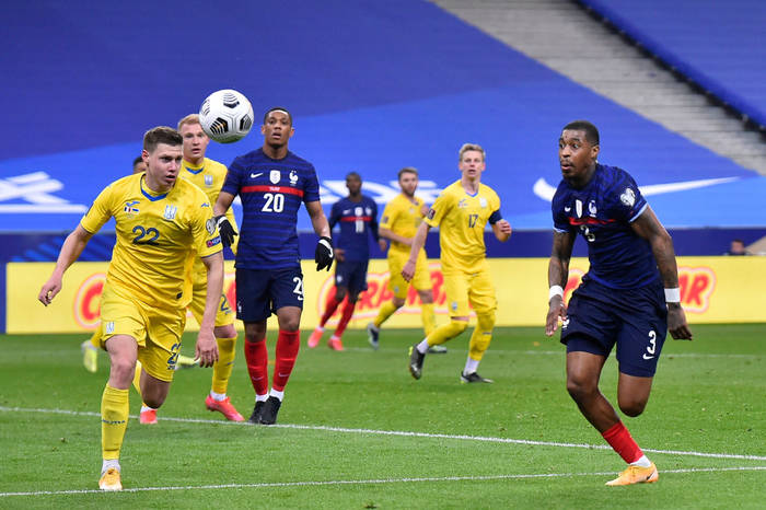 Сборная Украины в матче против Франции