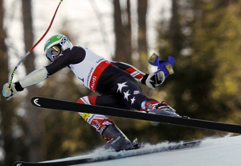 Боде Миллер финишировал с одной палкой