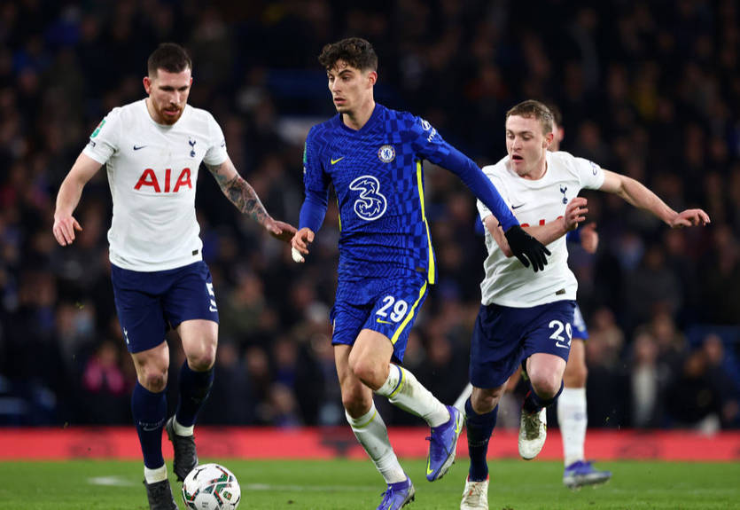 Челси разобрался с Тоттенхэмом в первом полуфинальном матче Кубка лиги