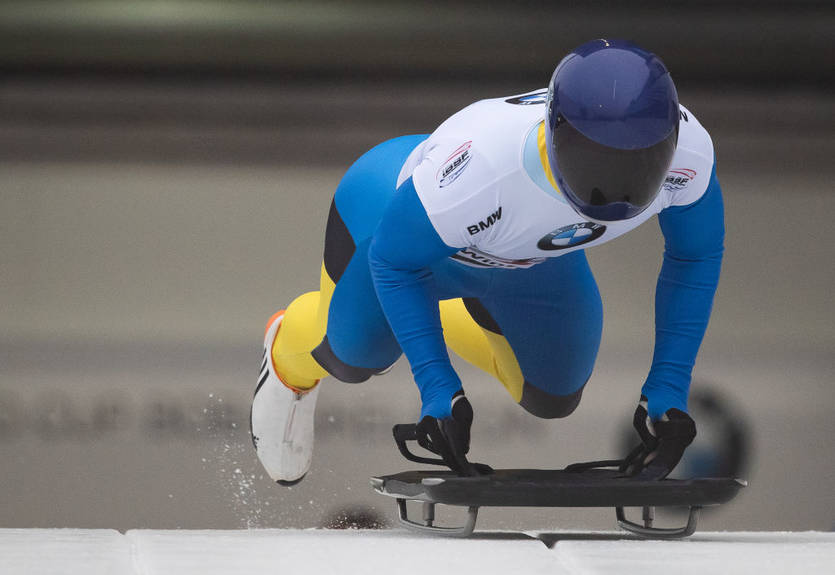 Украинец Гераскевич показал свой лучший результат на чемпионате Европы по скелетону (14.01.22)