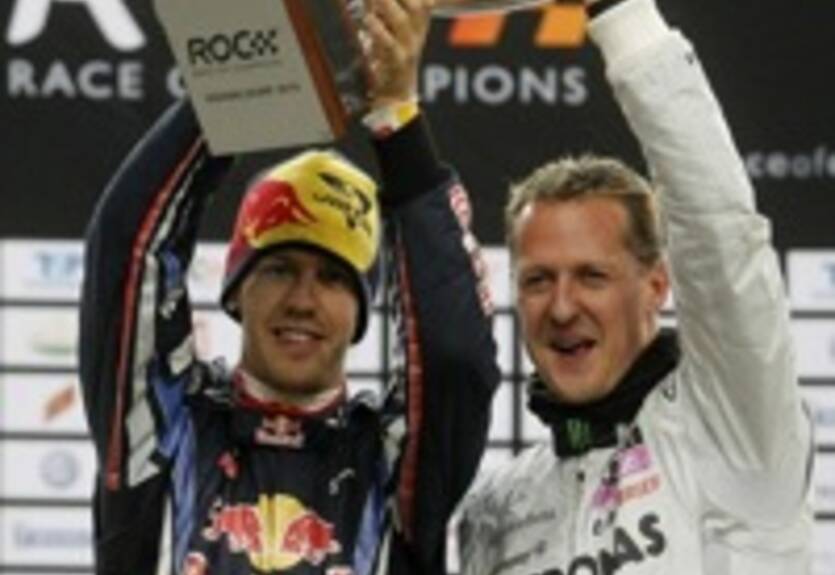 Гонка чемпионов. Феттель: "Меня выручил Михаэль"