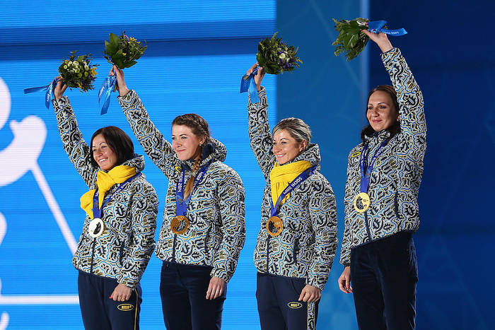 Украинские биатлонистки с золотом Сочи-2014