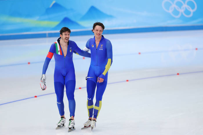 Бронзовый призер Давиде Гьотто и олимпийский чемпион Нильс ван дер Пул